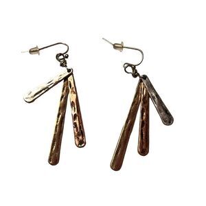 🤯5/$20🤯 Tri-Color Metal Bar Dangle Earrings